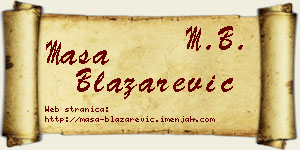 Maša Blažarević vizit kartica